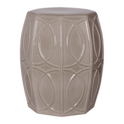 Gray Treillage Garden Stool - Home Decor