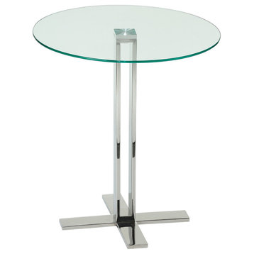 Solen Round Glass End Table