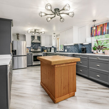 Two-Tone Kitchen Remodel Done With New Kitchen Solvers Legacy Cabinets