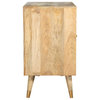 Coaster Coastal Wood Checkered Pattern 2-Door Accent Cabinet in Natural