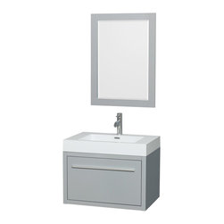 30 inch Wall Mounted Bathroom Vanity in Dove Gray Finish - Bathroom Vanities And Sink Consoles