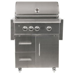 Freestanding Grill With Door Drawer Combo Steeletto Natural Gas