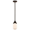 Innovations Dover Noveau 1 Light 4.5" Mini Pendant, ORB/Frosted