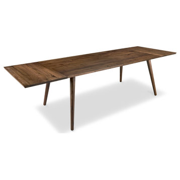 Poly and Bark Cleo Dining Table, Walnut, Extension 109"