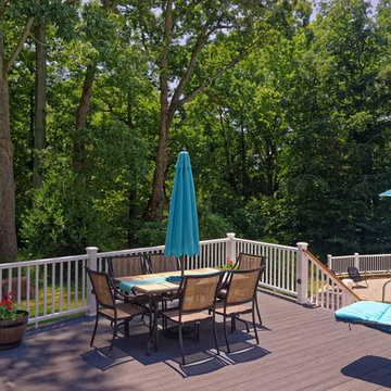 Deck and Screened Porch Featured Reclaimed Wood Ceiling
