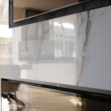 Living room - Acoustic Wall Panel + UV Marble Sheet