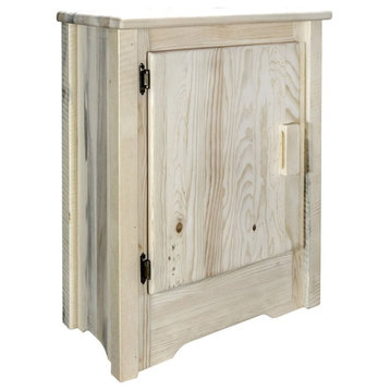 Montana Woodworks Homestead Transitional Solid Wood Accent Cabinet in Natural