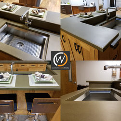 Sinks | CustomCreteWerks - Kitchen Countertops