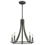 Z-lite - Z-Lite 2010-5BRZ Five Light Chandelier Verona Bronze - Graceful sweeping arms leading to classic candelabras sitting atop crystal bobeches. A classic design contemporized with clean lines and finished in dark bronze.