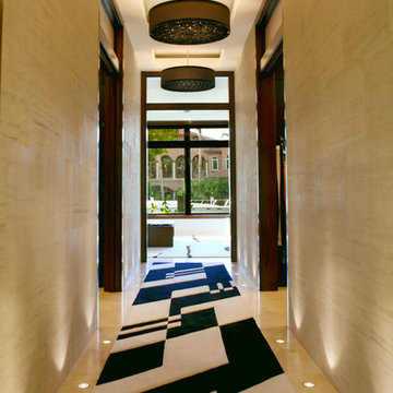 Beautiful Master Bedroom Hallway with Lighting Control