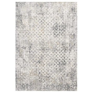 Rug Branch Contemporary Moroccan Grey Beige Indoor Area Rug - 8'x10'