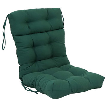 20-"x42" Solid Twill Tufted Chair Cushion Green