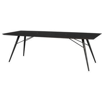Nuevo Furniture Piper 94.5" Dining Table in Ebonized