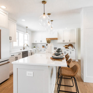 Greens & Chocolate Kitchen Design + Remodel