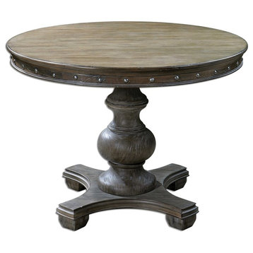 Sylvana Wood Round Table By Designer Carolyn Kinder