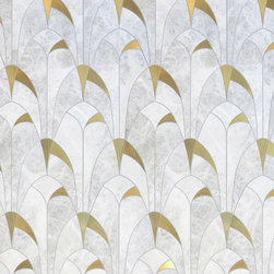 Jeanne Waterjet Stone & Metal Mosaic - Wall And Floor Tile