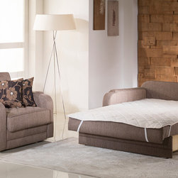 Verona Redeyef Brown 2 PC Living Room Set (Loveseat and Chair and a Half) - Sofas