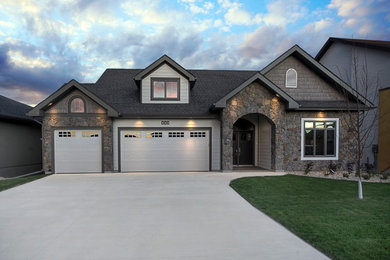 Example of an arts and crafts exterior home design in Other