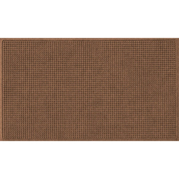 Squares 3x5 Indoor/Outdoor Door Mat, Dark Brown