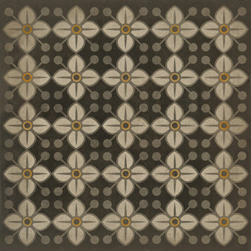 Pattern 32 Daffodils 36x36 Vintage Vinyl Floorcloth