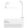 Delano 1-Light Table Lamp, Polished Chrome, Matte Black, Vintage Bronze, Electroplated, Matte Black, Painted