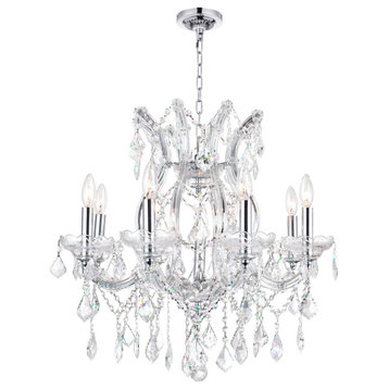 Maria Theresa 9 Light Up Chandelier With Chrome Finish
