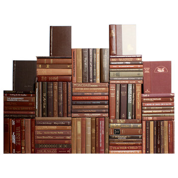 Modern Chocolate Book Wall, Set of 100