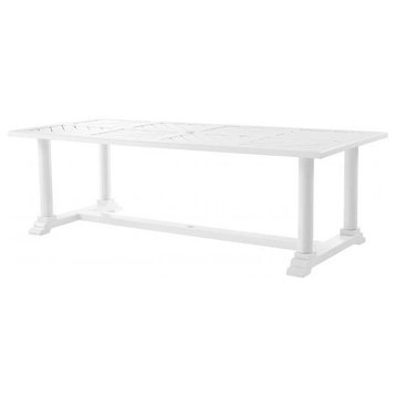 White Lacquer Outdoor Dining Table | Eichholtz Bell Rive