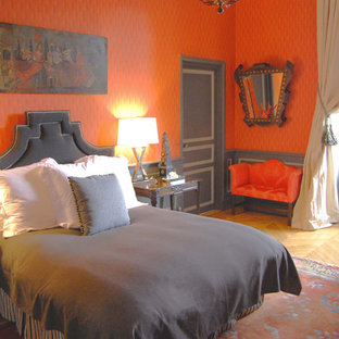 Grey And Orange Bedroom Houzz