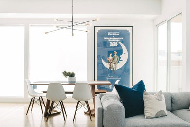 Example of an eclectic dining room design in Los Angeles