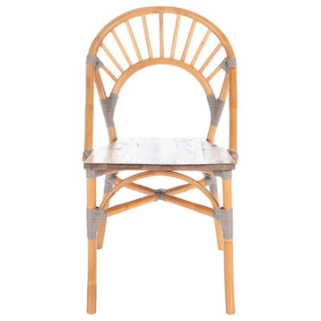 Derby Rattan Dining Chair, Set of 2, Light Honey