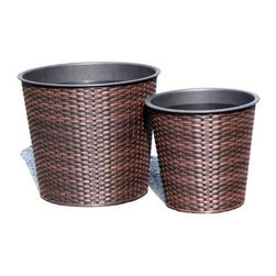 Resin Wicker Planter - Handicraft Pots - Ecova shop - Home Decor