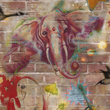 Luxe Line Fine Art Wallpaper Design by A-Wall Design