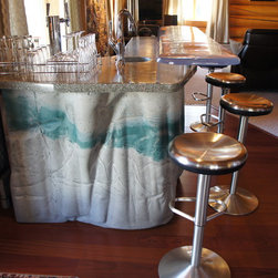 Custom concrete bar - Indoor Pub And Bistro Tables