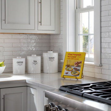 Modern Farmhouse Kitchen Styling With White Canisters