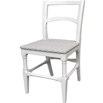 Side Chair TRADE WINDS ISLAND White Mahogany Frame Synthetic
