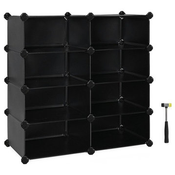 DIY Shoe Organizer 8-Cube Shoe Rack Multi-functional Bookcase Shoe Storage