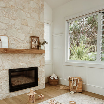 Irregular Foster Walling Interior Fireplace - Hampton Style Homes