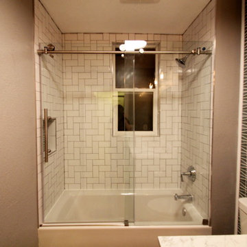 Eclectic Sloans Lake Master Bathroom & Custom Closet Design