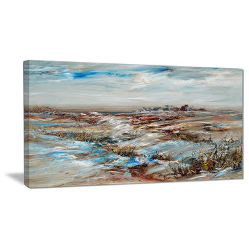 "Snowy" Landscape Canvas Artwork, 32"x16"
