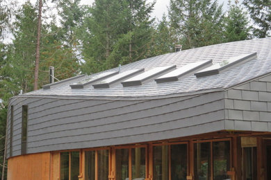 Example of a minimalist exterior home design in Portland