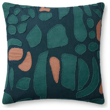 Justina Blakeney x Loloi Teal / Clay 22'' x 22'' Cover WithDown Pillow