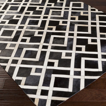 Trail Hand Crafted Rug in Black / Ivory by Surya - $1020.54
