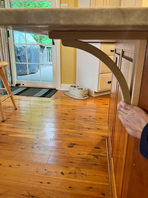 Question about corbel installation for island support