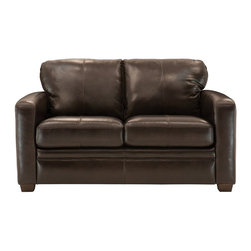 Trent Leather Loveseat - Loveseats