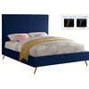 Jasmine Velvet Bed, Navy, Queen