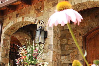Inspiration for a mediterranean exterior home remodel in Houston