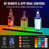 VEVOR LED Lighted Liquor Bottle Display Bar Shelf RF & App Control 24" 1-Step