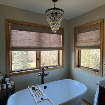 Twin Lakes-Plantation shutters and woven shades