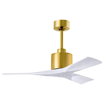 Nan 6-Speed DC 42 Ceiling Fan in Brushed Brass with Matte White blades